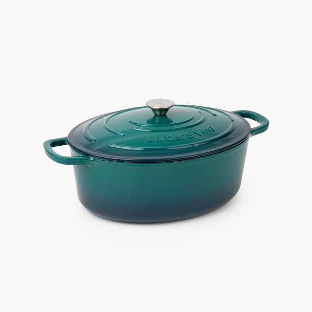 Larder & Vine 8 Quarts qt. Enameled Cast Iron Oval Dutch Oven Wayfair